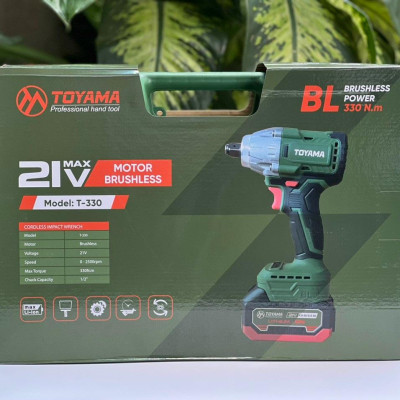 MÁY MỞ BULONG 1/2" 300Nm DÙNG PIN 21V TOYAMA T-330 - HÀNG CHÍNH HÃNG