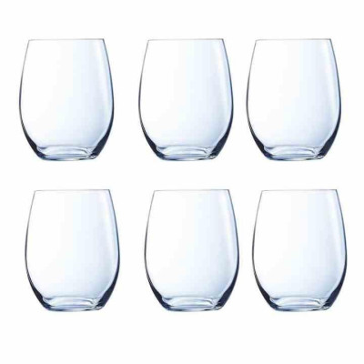 Bộ 6 cốc uống nước, dùng trà bằng thủy tinh trong suốt C&S Primary 27cl - G0036, sản xuất Pháp