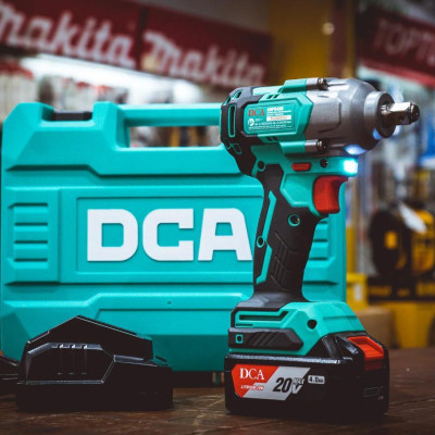 MÁY SIẾT BULOONG KHÔNG CHỔI THAN DÙNG PIN 20V/4.0AHX2 (KÈM 1 SẠC, 2 PIN 4.0AH) DCA ADPB488EM - HÀNG CHÍNH HÃNG