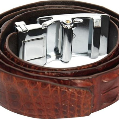 Thắt Lưng Nam Da Cá Sấu Gai Lưng Huy Hoàng HT4208 (120 x 3.5 cm) - Nâu Đỏ