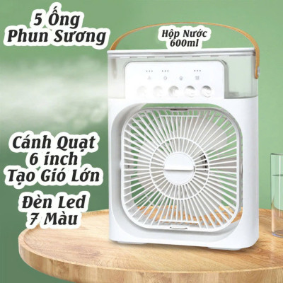 Quạt Phun Sương Điều Hòa Mini Để Bàn Cao Cấp | Có Đèn LED, ĐÈN TRANG TRÍ , ĐỒNG HỒ TREO TƯỜNG