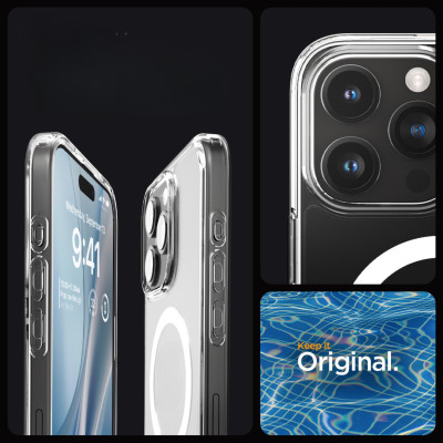 Ốp Lưng Dành Cho iPhone 15 ProMax/ iPhone 15 Pro SPIGEN CRYSTAL HYBRID MAGFIT _ Hàng chính hãng 