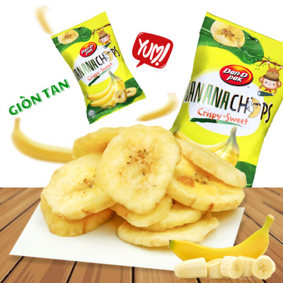 Combo 5 Túi Chuối Sấy 170G Tặng Đậu Phộng Cốt Dừa 170g Dan-D Pak