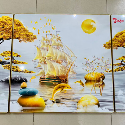 TRANH TRÁNG GƯƠNG - TRANH THUẬN BUỒM XUÔI GIÓ - TRANH TREO TƯỜNG TẶNG TÂN GIA - TRANH KHAI TRƯƠNG - TRANH TREO TƯỜNG PHÒNG KHÁCH - TRANH TRÁNG GƯƠNG THUẬN BUỒM XUÔI GIÓ(TẶNG KÈM ĐINH 3 CHÂN)