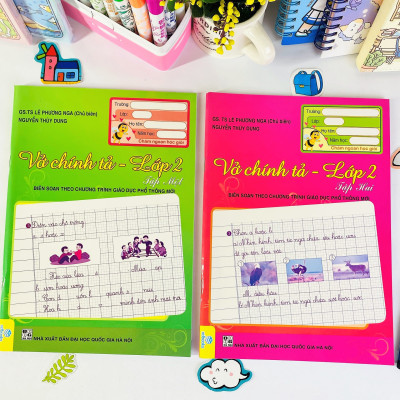 Sách - Combo 2 cuốn Vở Chính Tả Lớp 2 (Biên soạn theo CT GDPT mới) - ndbooks