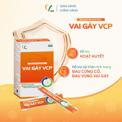 [COMBO 3] TPBVSK Vai Gáy VCP - Hỗ trợ cải thiện tình trạng đau cứng cổ, đau vùng vai gáy - Hộp 20 gói