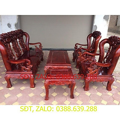Bộ Bàn Ghế Minh Quốc khảm hoa lá tây gỗ xà cừ tay 12