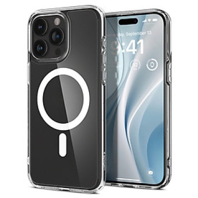 Ốp Lưng Dành Cho iPhone 15 ProMax/ iPhone 15 Pro SPIGEN CRYSTAL HYBRID MAGFIT _ Hàng chính hãng 