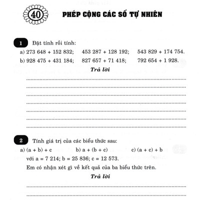 Vở Bài Tập Nâng Cao Toán 4 Tập 2 (Bám Sát SGK Chân Trời Sáng Tạo) _HA