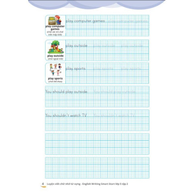 Sách - Luyện Viết Chữ Nhớ Từ Vựng - English Writing Smart Start Lớp 5 - Tập 2 - Megabook