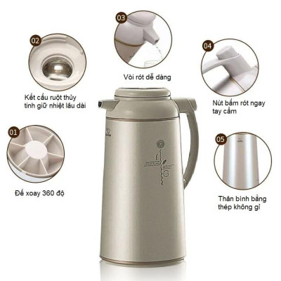 Phích giữ nhiệt Zojirushi 1.85L AFFB-19-TK/SF/HX, sản xuất tại Nhật Bản, bảo hành 1 năm|HÀNG CHÍNH HÃNG