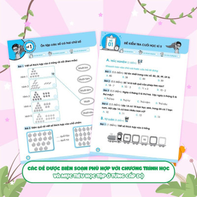 Sách - Đề Ôn Luyện Và Tự Kiểm Tra Toán Lớp 1 - Tập 2 - Megabook