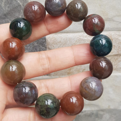 Vòng Tay Nam đá Casidon tự nhiên Màu mới 16mm 13 hạt đúng Cung Sanh bóng rất đẹp đa sắc màu đẹp lạ mới sang rẻ đẹp Hợp Nam tất cả các mệnh đeo mệnh Thổ, mệnh Kim, mệnh Thủy và mệnh Mộc đeo tốt may mắn đẹp sang tay ạ