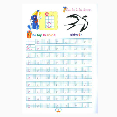 Chuẩn Bị Cho Bé Vào Lớp 1 - Tập Tô Chữ Cái - Tác Giả Ngọc Phương ( Huy Hoàng)