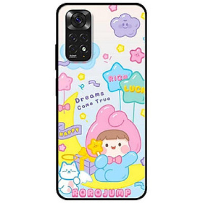 Ốp lưng dành cho Xiaomi Redmi Note 11 4G mẫu Búp Bê Nón Hồng