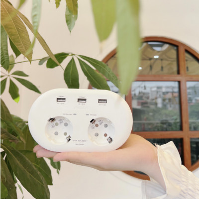 Ổ cắm điện PISEN EU23 (3 USB+2 AC) - Hàng chính hãng