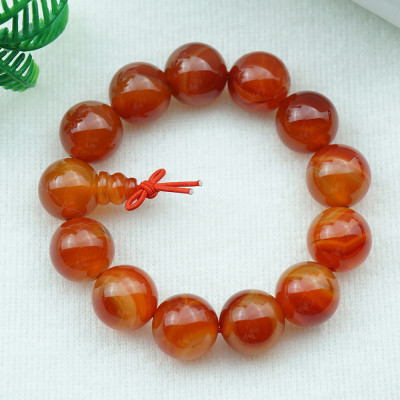 Vòng tay mã não hồ lô đỏ tự nhiên 16 mm