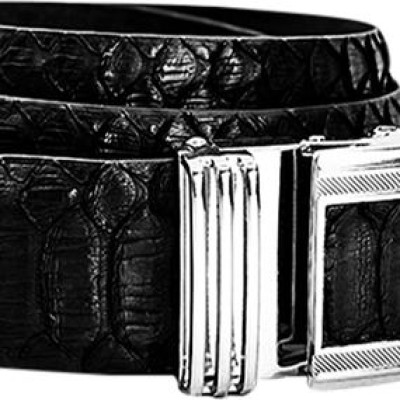 Thắt Lưng Nam Da Trăn VIP Bản Lớn Huy Hoàng HT4332 - Đen