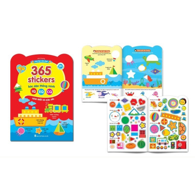 Sách - Combo Bóc Dán Thông Minh 365 (Dành Cho Trẻ Từ 2-6 Tuổi) - Giúp Bé Phát Triển IQ, EQ, CQ (Bộ 6 Cuốn)
