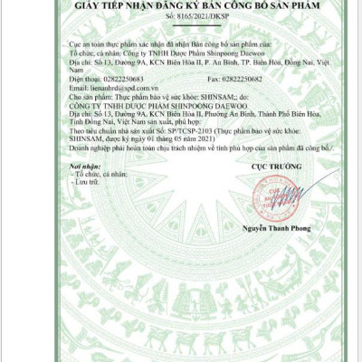 SET QUÀ SỨC KHỎE TRỌN VẸN - Shinpoong Pharma