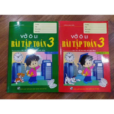 Sách - Vở Ô Li Bài Tập Toán 3 (Combo Quyển 1+ Quyển 2) (Biên Soạn Theo Chương Trình SGK Kết Nối Tri Thức Với Cuộc Sống)