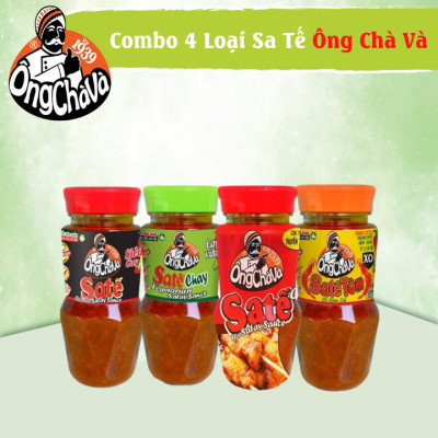 Bộ Sưu Tập Sa Tế Ông Chà Và: "Sa Tế 115g + Sa Tế Siêu Cay 90g + Sa Tế Tôm 90g + Sa Tế Chay 90g"