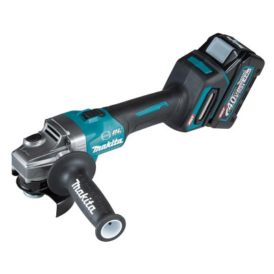MÁY MÀI GÓC 100MM 1.100W DÙNG PIN 40V MAKITA GA003GM201 (02 PIN 4.0MAH BL4040 THÙNG MAKPAC LOẠI 4 ( 21552-6 ) SẠC) - HÀNG CHÍNH HÃNG