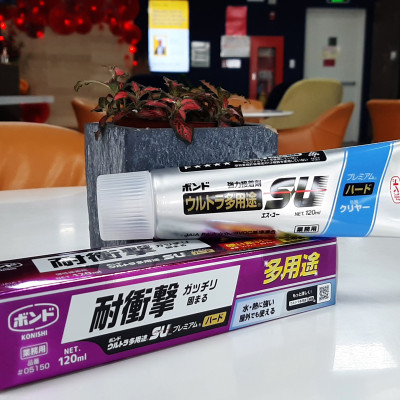 Keo dán Đa Năng Nhật Bản Dán thủy tinh, bê tông, gạch, đá, gỗ , nhựa cứng ULTRA SU HARD (CỨNG) 120ml #05150, chống thấm nước (Hàng nội địa Nhật)