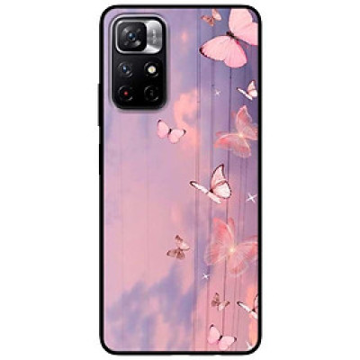 Ốp lưng dành cho Xiaomi Redmi Note 11 5G - Redmi Note 11T - Redmi Note 11S mẫu Dây Bướm Hồng