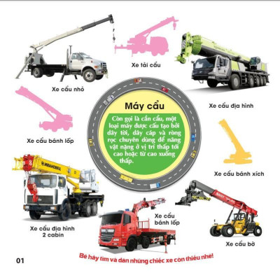 Sách - Trò Chơi Bóc Dán Hình Sticker - Xe Công Trình - Tập 2 - Rèn Luyện IQ EQ CQ - Việt Thư