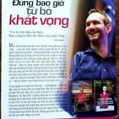 Đừng Bao Giờ Từ Bỏ Khát Vọng - Nick Vujicic (Bìa mềm)