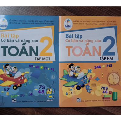 Sách - Combo Bài tập cơ bản và nâng cao toán 2 (Tập 1+Tập 2) - Cánh diều