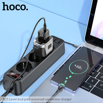 Ổ cắm du lịch nhật bản, quốc tế, đa năng sạc nhanh có 2 cổng USB ổ cắm dòng điện phù hợp các loại chân cắm 4 chân cắm US - UK - EU - AUS AC5- Hàng chính hãng