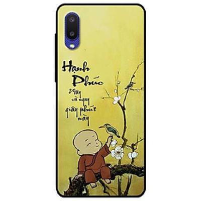 Ốp lưng dành cho Samsung Galaxy A02 - A02s - mẫu Hạnh Phúc Chú Tiểu Hoa Trắng