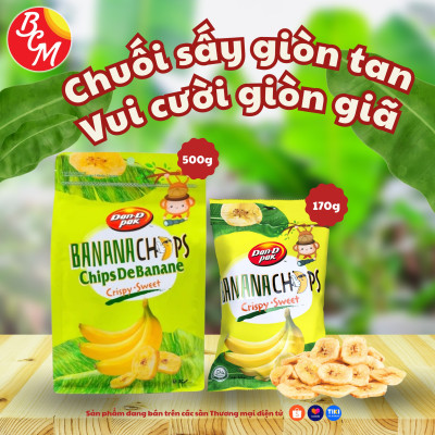 Combo 5 Túi Chuối Sấy 170G Tặng Đậu Phộng Cốt Dừa 170g Dan-D Pak