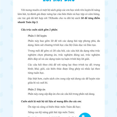 Sách - 50 Đề Tăng Điểm Nhanh Toán Lớp 3