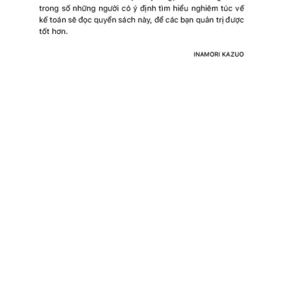 Thực Học Của Inamori Kazuo: Quản Trị Và Kế Toán _TRE