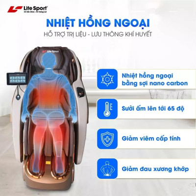 Ghế Massage Toàn Thân Lifesport LS-650,Ghế Massage Đem Đến Những Phút Giây Thư Giãn Đỉnh Cao Tại Nhà