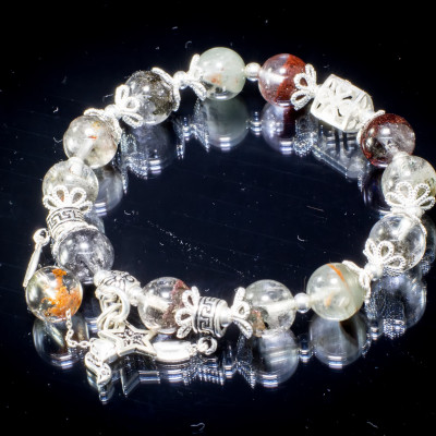 Vòng phong thủy Thạch anh ưu linh cảnh (Scenned Quartz) tự nhiên BlackMount #VT030