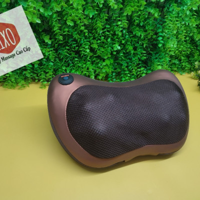 Gối massage cổ - Gối massage hồng ngoạị 8 bi Nhật bản, GM-500, Có đầu USB cắm cho ô tô, Sản phẩm chính hãng, BH 36 tháng