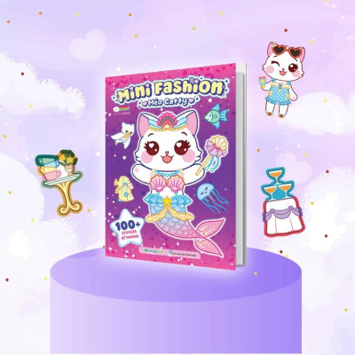 Sách - Mini Fashion - Bóc Dán Hơn 400+ Stickers Váy, Phụ Kiện Xinh Đẹp Cho Bé Gái - Combo 4 Cuốn - Megabook