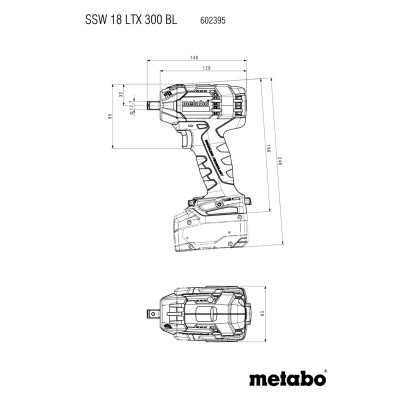 Máy Siết Bu Lông Bắt Vít Không Dây Metabo SSW 18 LTX 300 BL