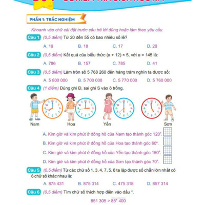Sách - Đề Kiểm Tra Toán 4 - Học kì 1 - Kết Nối