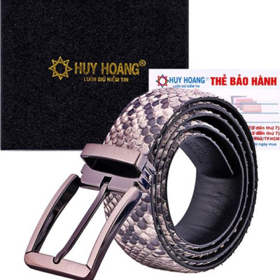 Thắt Lưng Nam Da Trăn Đầu Kim Huy Hoàng HT4310 - Trắng