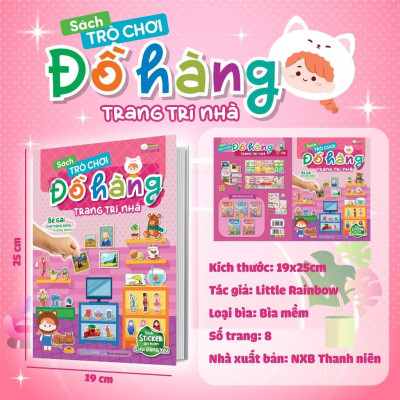 Sách Tương Tác Bóc Dán Sticker Cho Bé - Trò Chơi Đồ Hàng Trang Trí Nhà (Hơn 200 Stickers) - Megabook