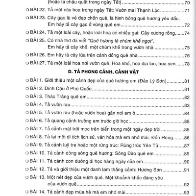 Những bài văn Miêu tả lớp 4 - Dùng chung cho các bộ SGK