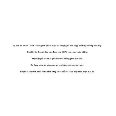 (Freeship) Bộ bàn ăn gia đình 4 ghế dài 1m2 giá rẻ chưa từng thấy