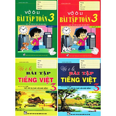 Sách tham khảo- Combo Vở Ô Li Bài Tập Tiếng Việt + Toán 3 (Biên Soạn Theo Chương Trình SGK Kết Nối Tri Thức Với Cuộc Sống) (Bộ 4 Cuốn)_HA