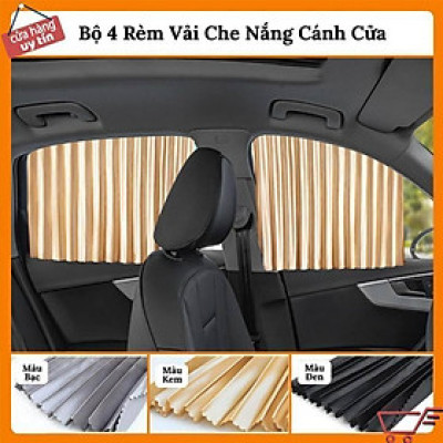 Bộ Combo 4 Rèm Vải Thông Minh Che Nắng Cách Nhiệt 4 Cánh Cửa Xe Hơi, Ô Tô