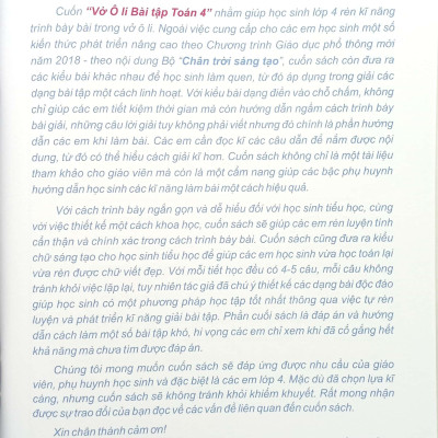 Vở Ô Li Bài Tập Toán Lớp 4 - Tập 2